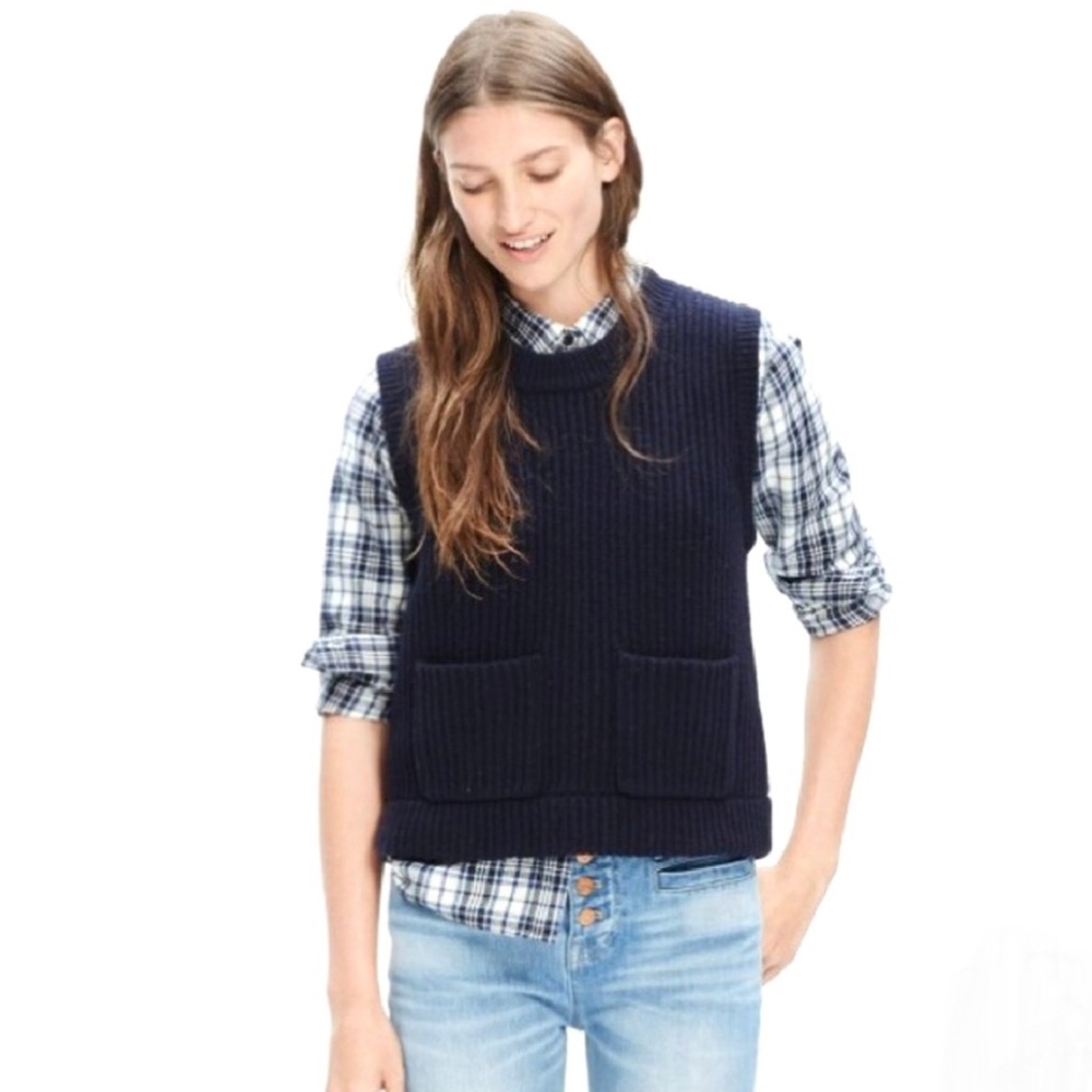 || Madewell || merino wool ribbed sweater vest